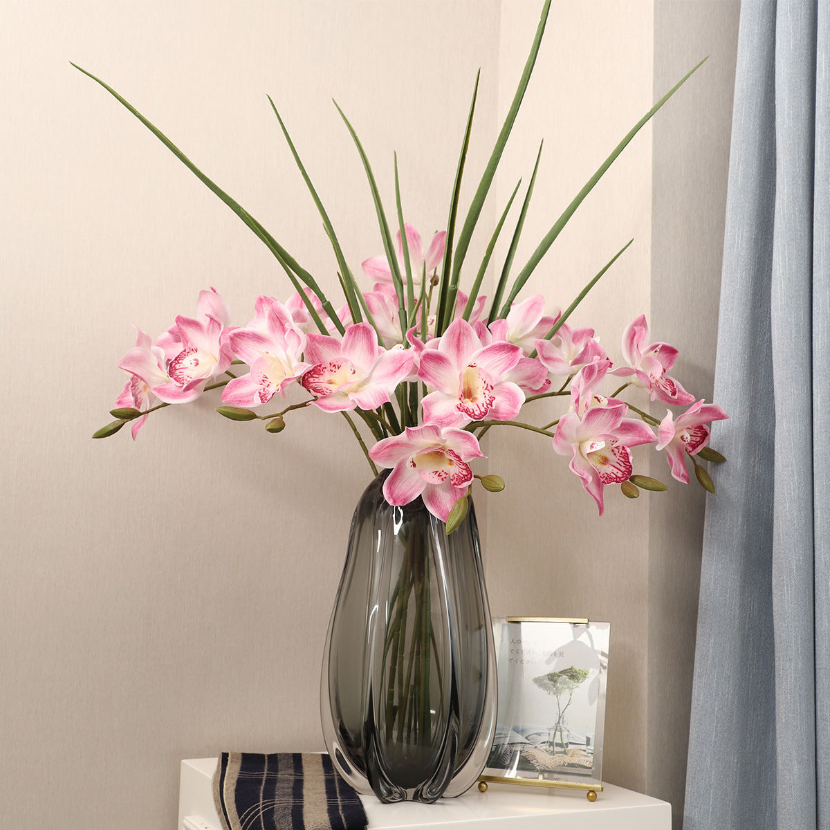 Künstliche Magnolie, 73 cm, Latex, moderne Inneneinrichtung, Hotel, Schaufensterdekoration, Hochzeit