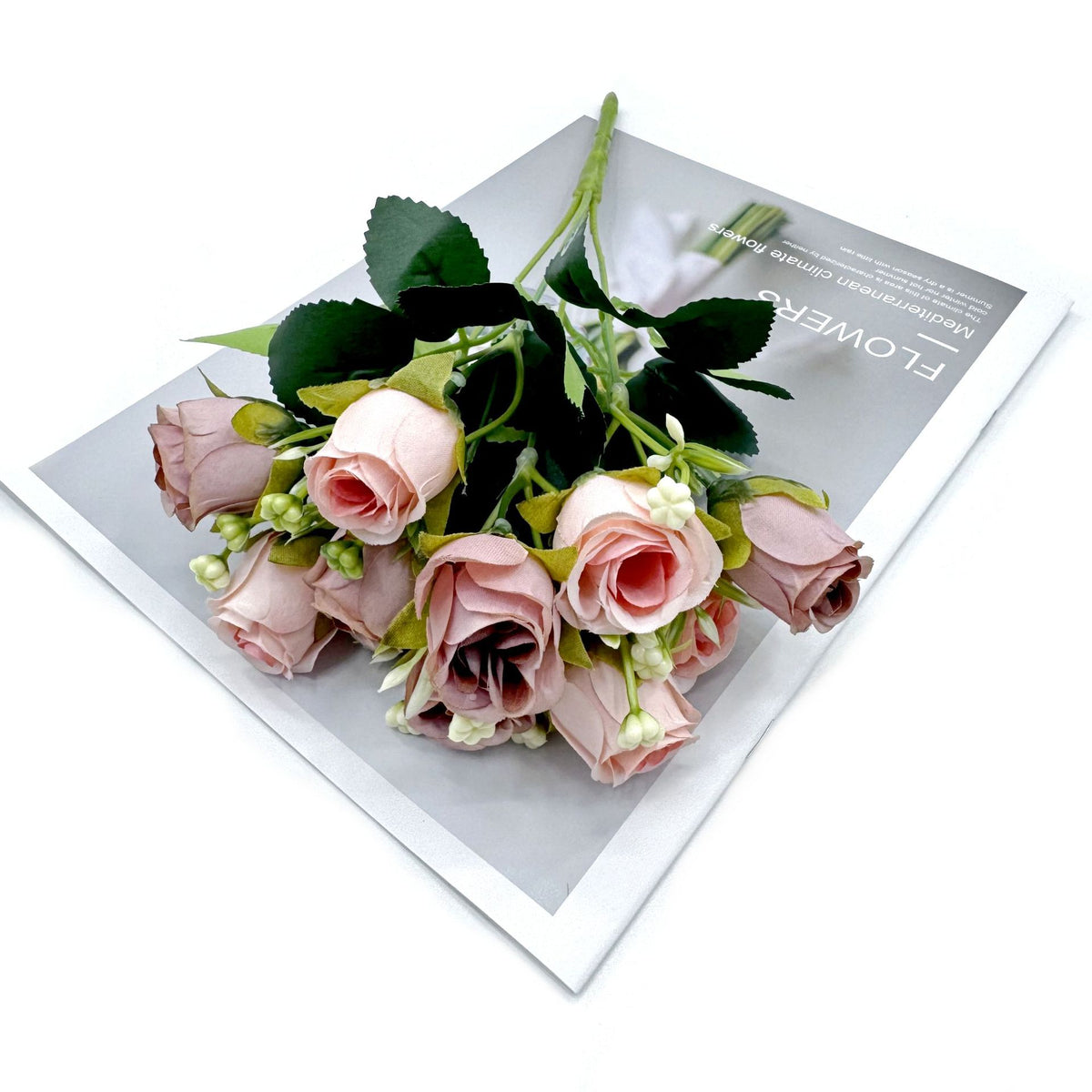 Künstliche Rosenstrauß mit 10 Blüten, 30 cm, moderne Deko für Zuhause