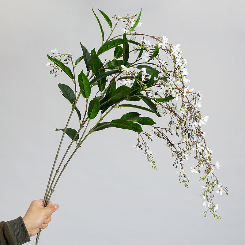 Künstliche Jasmin-Ranke, 120 cm Länge, aus seidenähnlichem Polyester, für Innenraumdekoration, Hochzeiten und Gewerberäume