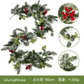 Künstliche Weihnachtsranke mit roten Beeren, Kiefernzweigen und Münzblättern, Kunststoff, 1 Stück, für Innenräume, Schaufenster und Hotel