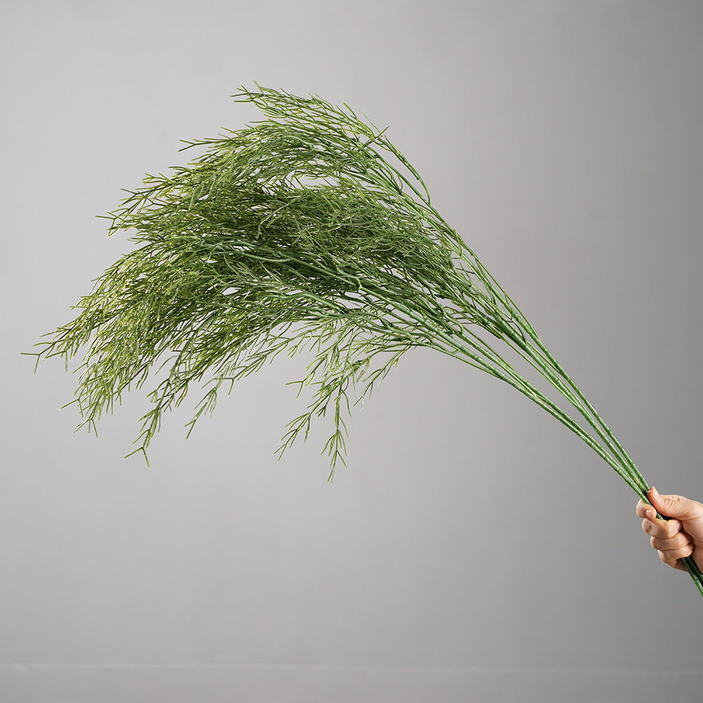 Künstliche Asparagus-Pflanze, 100 cm, PE/PVC, hellegrün, für Hochzeiten, Dekoration, Innenbereich