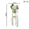 Künstliche Eukalyptus-Ranke mit Rosen, 30 cm, für Hochzeitsdekoration und Raumgestaltung