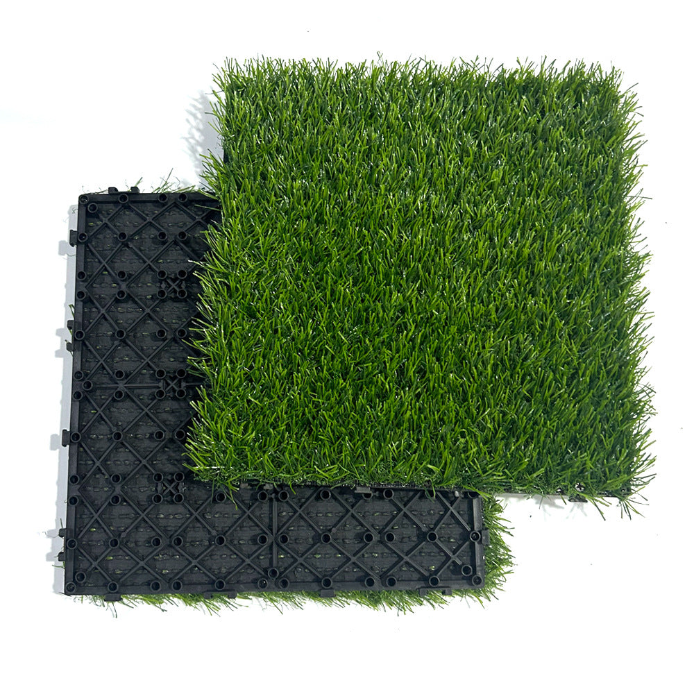 Kunstrasen Fliesen Set, 2 Stück, PE-Kunststoff, 3 cm Florhöhe, für Garten, Terrasse, Hochzeit und Deko