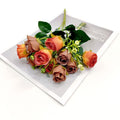 Künstliche Rosenstrauß mit 10 Blüten, 30 cm, moderne Deko für Zuhause