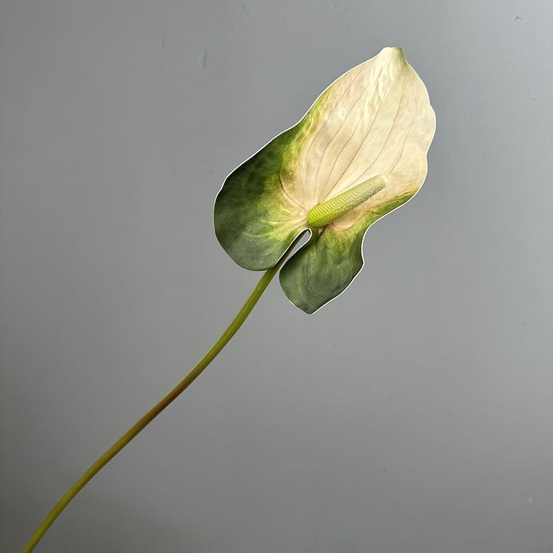 Künstliche Anthurie, einzelner Stiel mit 1 Blüte, 72 cm hoch, für Hochzeiten und Innenraumdekoration