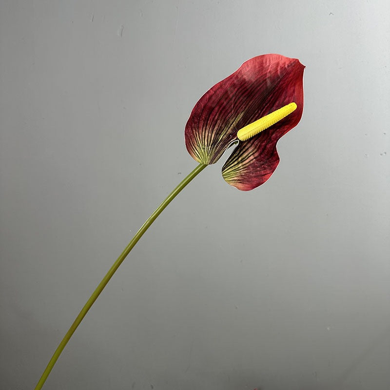 Künstliche Anthurie, einzelner Stiel mit 1 Blüte, 72 cm hoch, für Hochzeiten und Innenraumdekoration