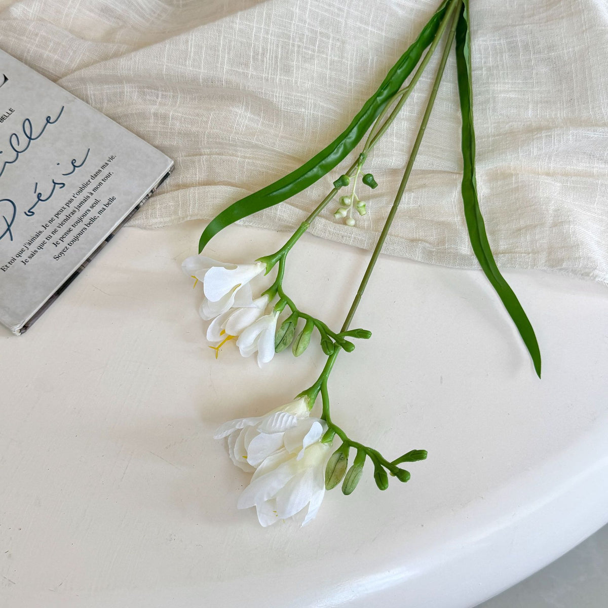 Künstliche Orchideen im Bush-Stil, 6 Blüten, 60 cm Höhe, aus Seidenstoff, für Hochzeiten und Innendekoration