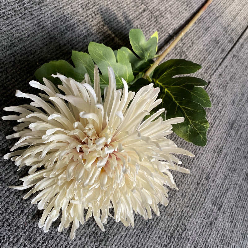 Künstliche Chrysantheme, einzelner Stiel mit 18 cm Blüte, 73 cm hoch, aus Seidenstoff, für Hochzeiten und Innendekoration