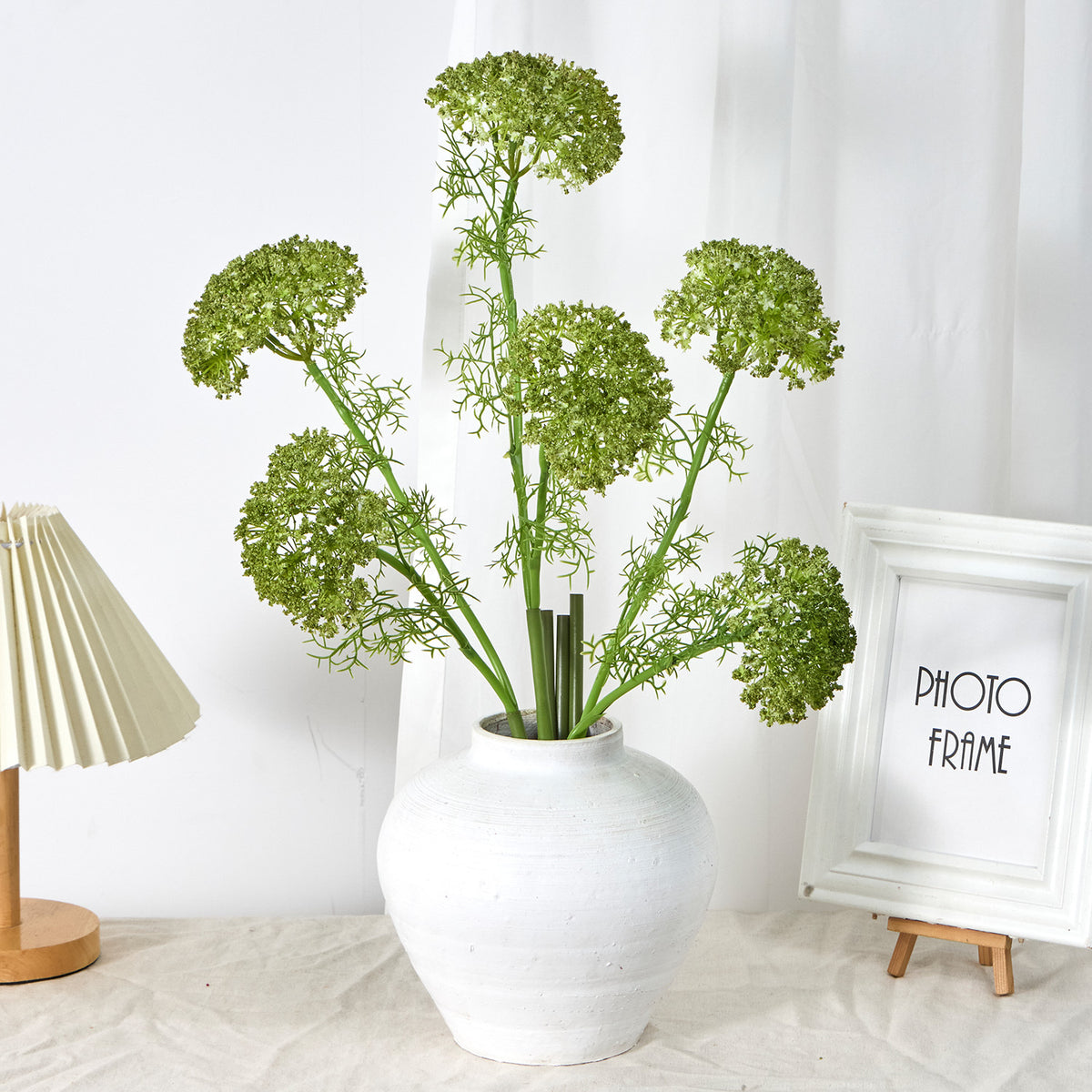 Künstliche Spitzenblumen, 73 cm hoch, 2 Blüten, für Hochzeitsdeko und Inneneinrichtung