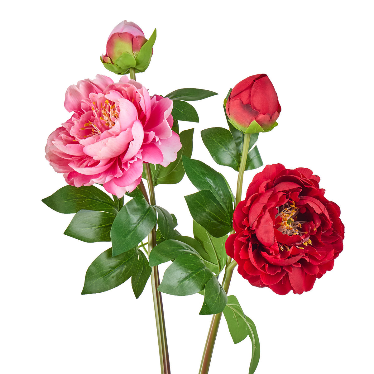 Künstliche Pfingstrose, 2 Blüten, 66 cm, Seidenstoff, für Hochzeit, Dekoration, Gewerbe, Innenraum