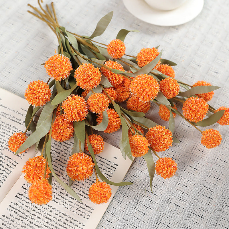Künstliche Chrysanthemen-Blumenbusch, 6 Blüten, 42 cm, Polyester-Seide, für Hochzeiten, Outdoor und Zuhause