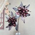 Künstliche Wildblumen, einzelne Stange mit 2 Blüten, 93 cm, für Dekoration, Hochzeit, Ladenlokal