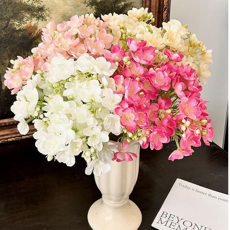 Jasmin-Blumenstrauß aus Seide, 40 cm hoch, weiß, Ins-Modern-Stil, für Hochzeiten, Tischdekoration, Fotografie