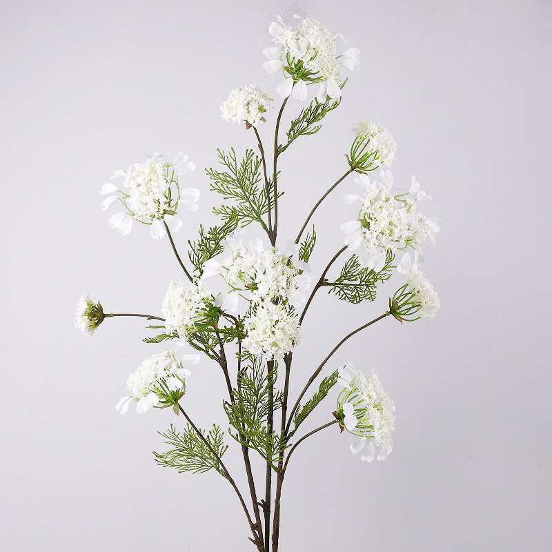 Künstliche Seidenblumen: 4-teilige Schneeballblüte & Löwenzahn, 96 cm, für Hochzeit, Dekoration, Inneraum, Einzelstiel, beugbar