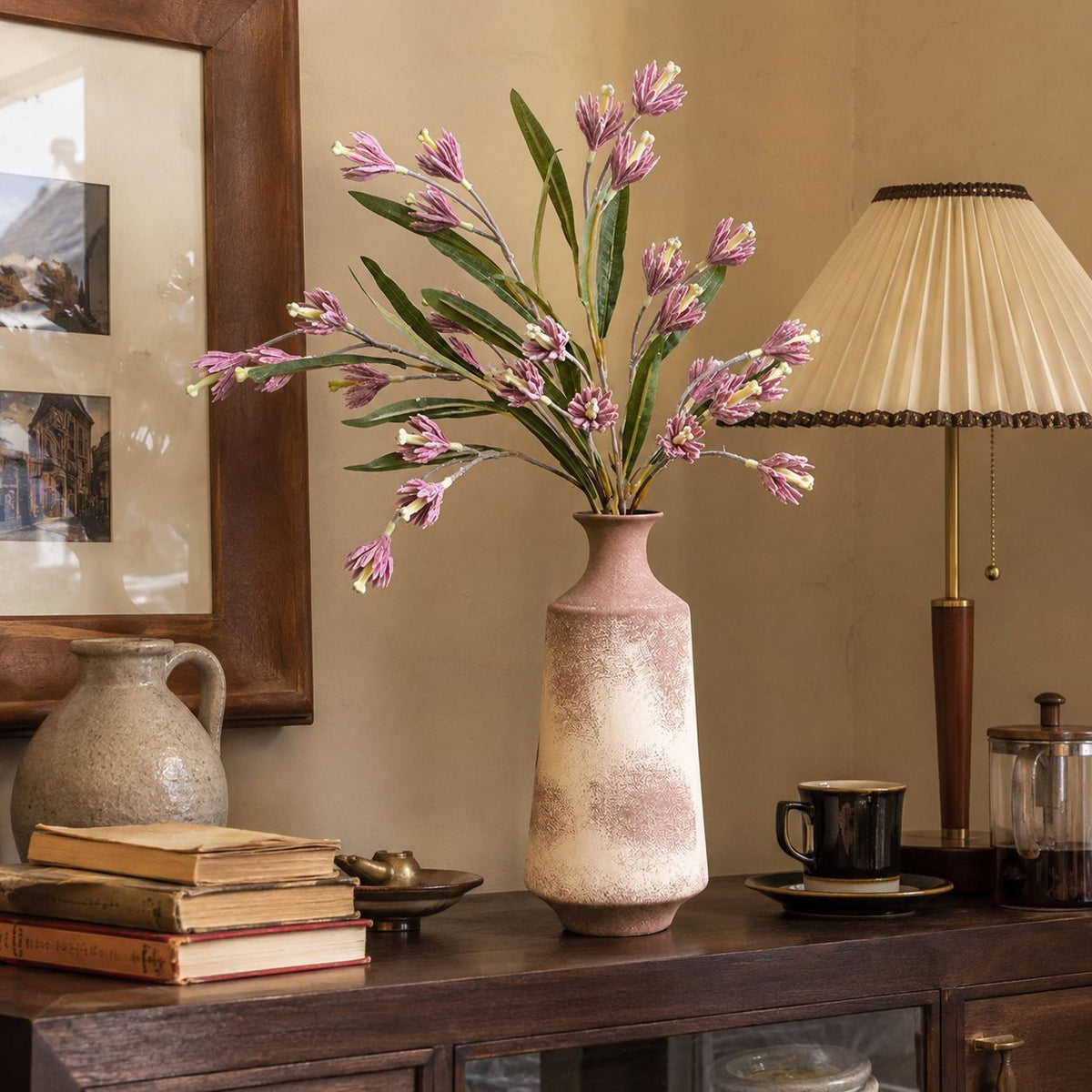 61 cm künstliche Magnolienblüten, Strauß mit 9 Blüten, Dekoblumen für Zuhause, Hotel & Gewerbe