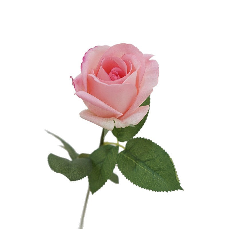 Künstliche Rose, einzelne Stiel mit 1 Blüte (47 cm), Seidenstoff, modern, für Hochzeit, Dekoration, Büro