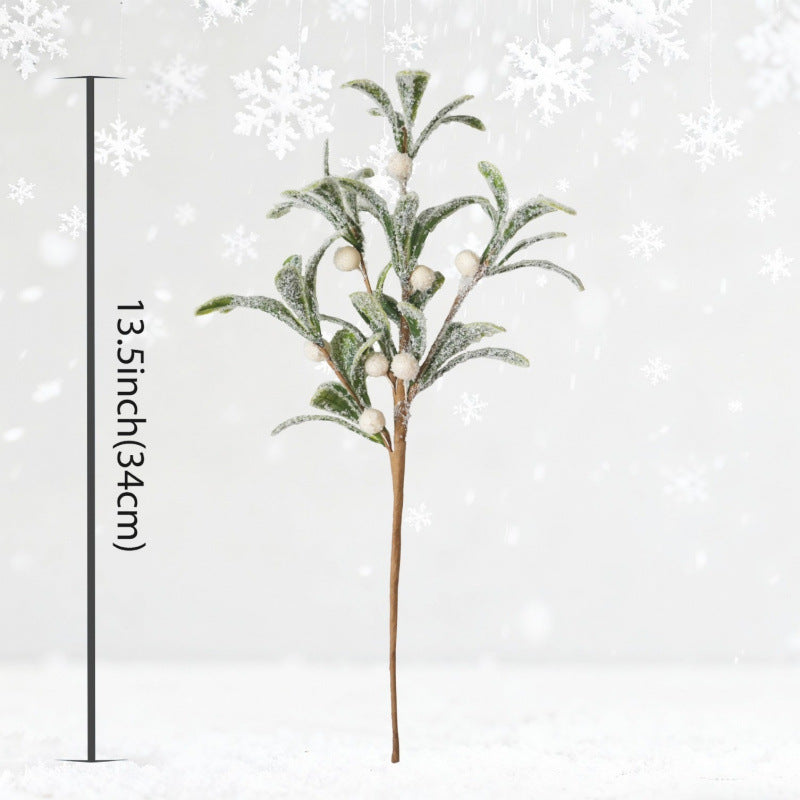 Künstlicher Olivenzweig 34 cm, Plastik, Einzelstiel, Festliche Deko für Hochzeit, Weihnachten, Hotel, Büro