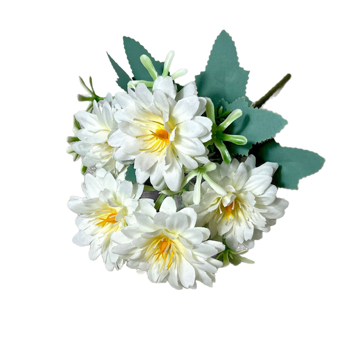 Kunstblumen Kosmeen-Busch, 5 Blütenköpfe, Kunstseide-Stoff, Hochzeit, Hotel & Dekoration, ohne Vase