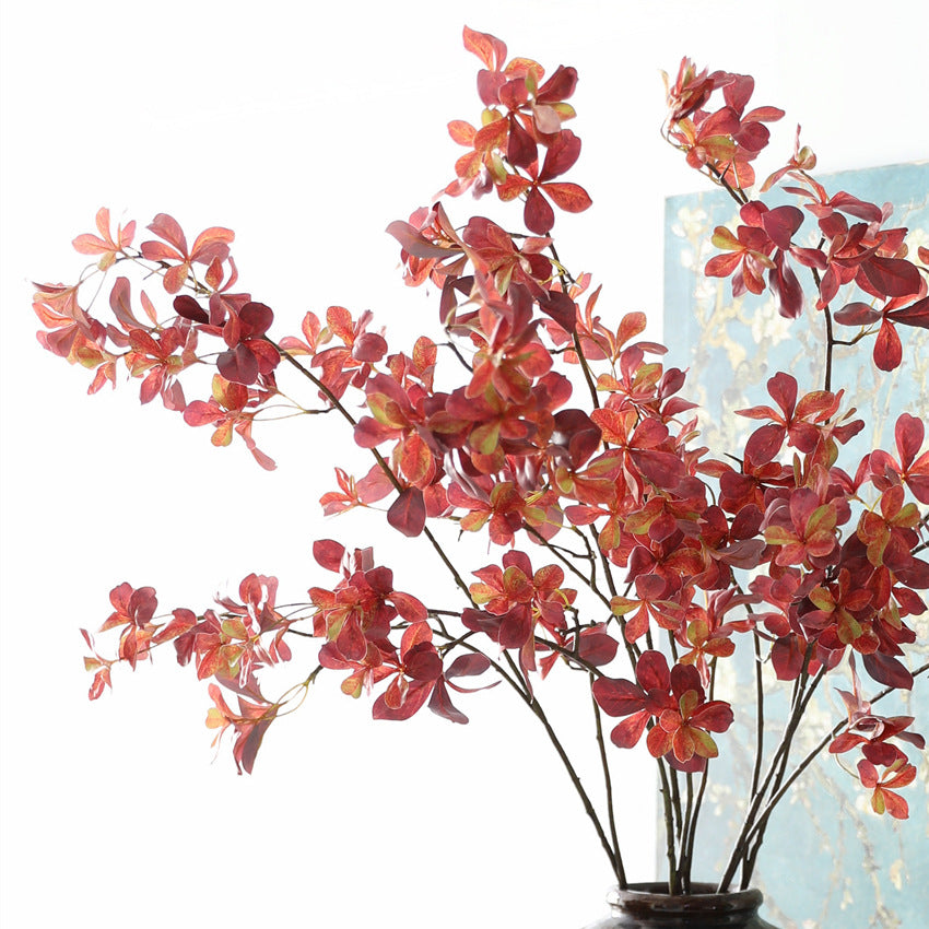 Kunstzweig Hängeglocke (Enkianthus), 1 Bush mit Herbstfarbverlauf, Stoffmaterial, für Wohnzimmer, Hotel & Schaufenster