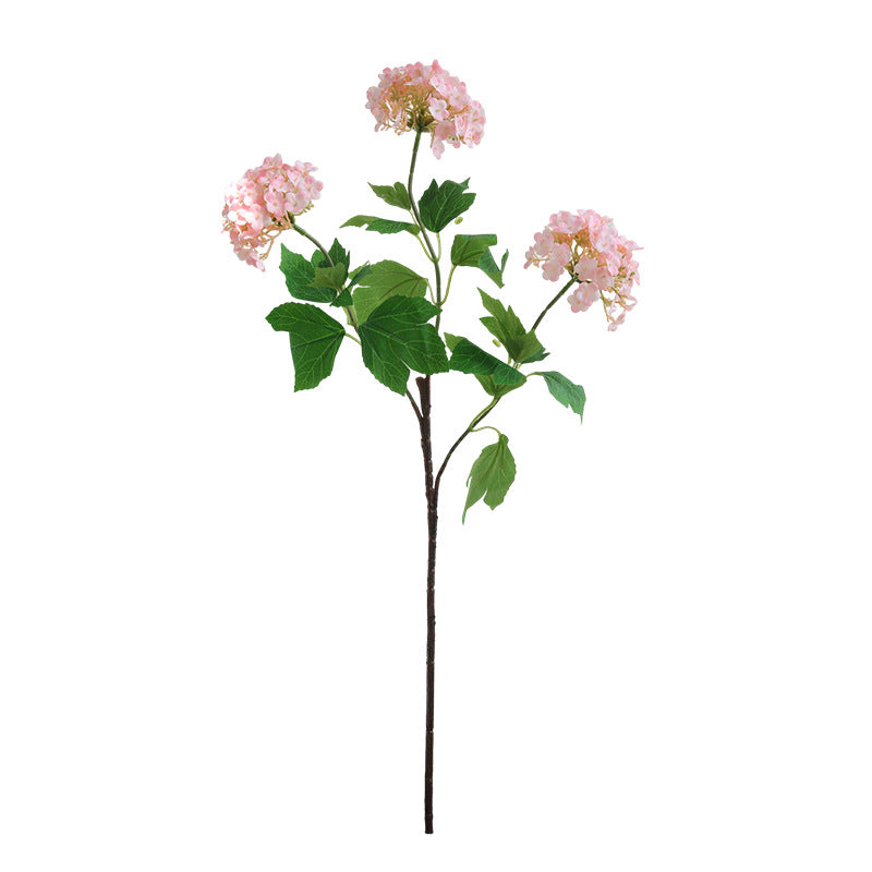Künstliche Hortensie, 3-blütiger Busch aus Seidenstoff, 70 cm, für Innenraum, Tischdekoration, Hochzeit, Ladenausstattung