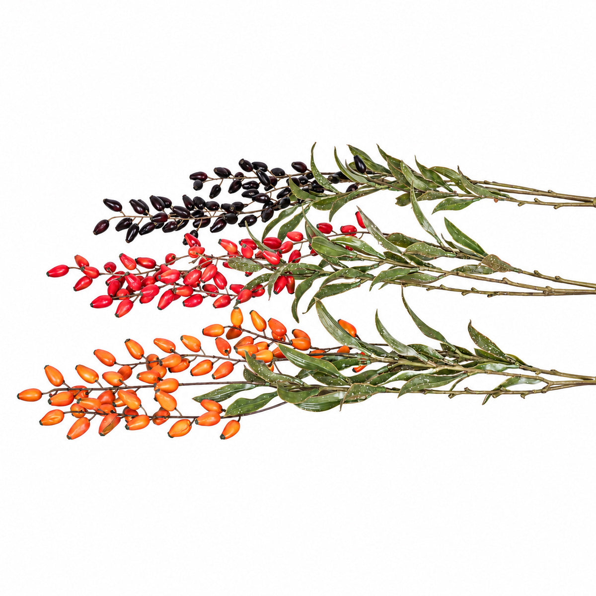 85 cm künstliche Goji-Beeren-Deko, Busch für Floristik, Hochzeit, Innen- und Außendekoration