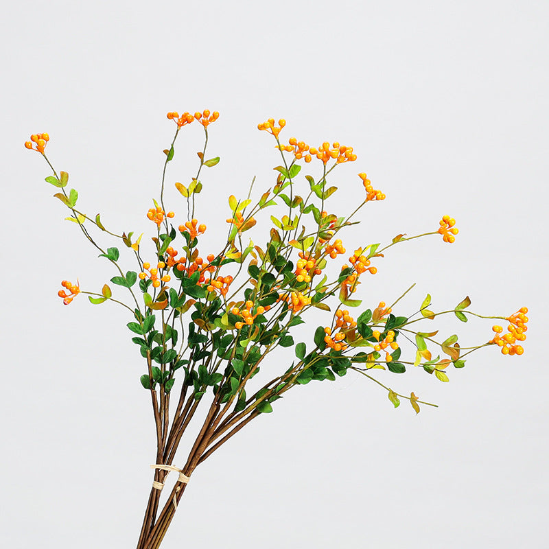 Künstliche Beerengirlande, 6 Stiele mit je 3 Beerenzweigen, 50 cm Länge, für Deko und Floristik