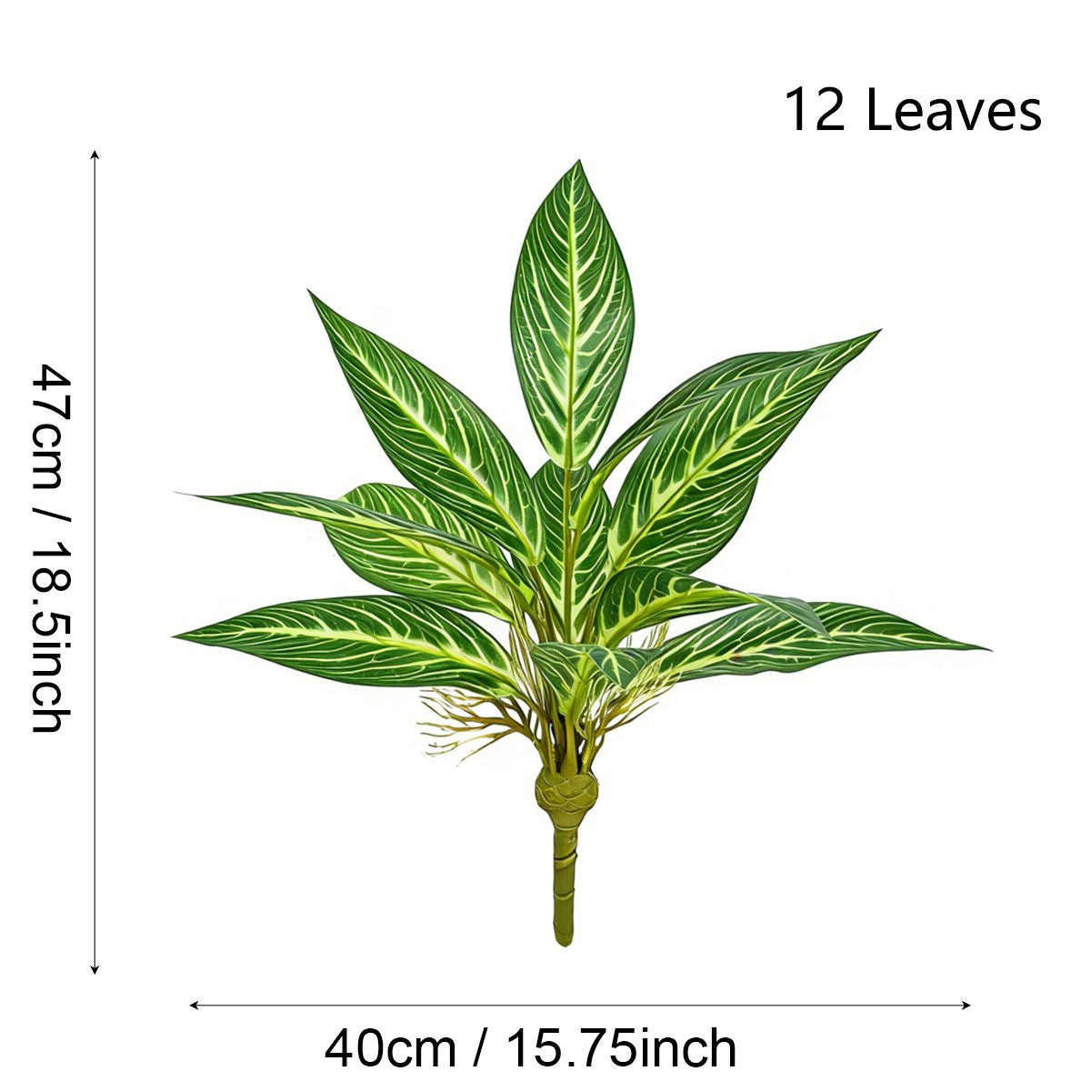 Künstliche Croton-Pflanze, 40 cm, moderne Innendekoration für Hotel, Büro, Hochzeit und Zuhause