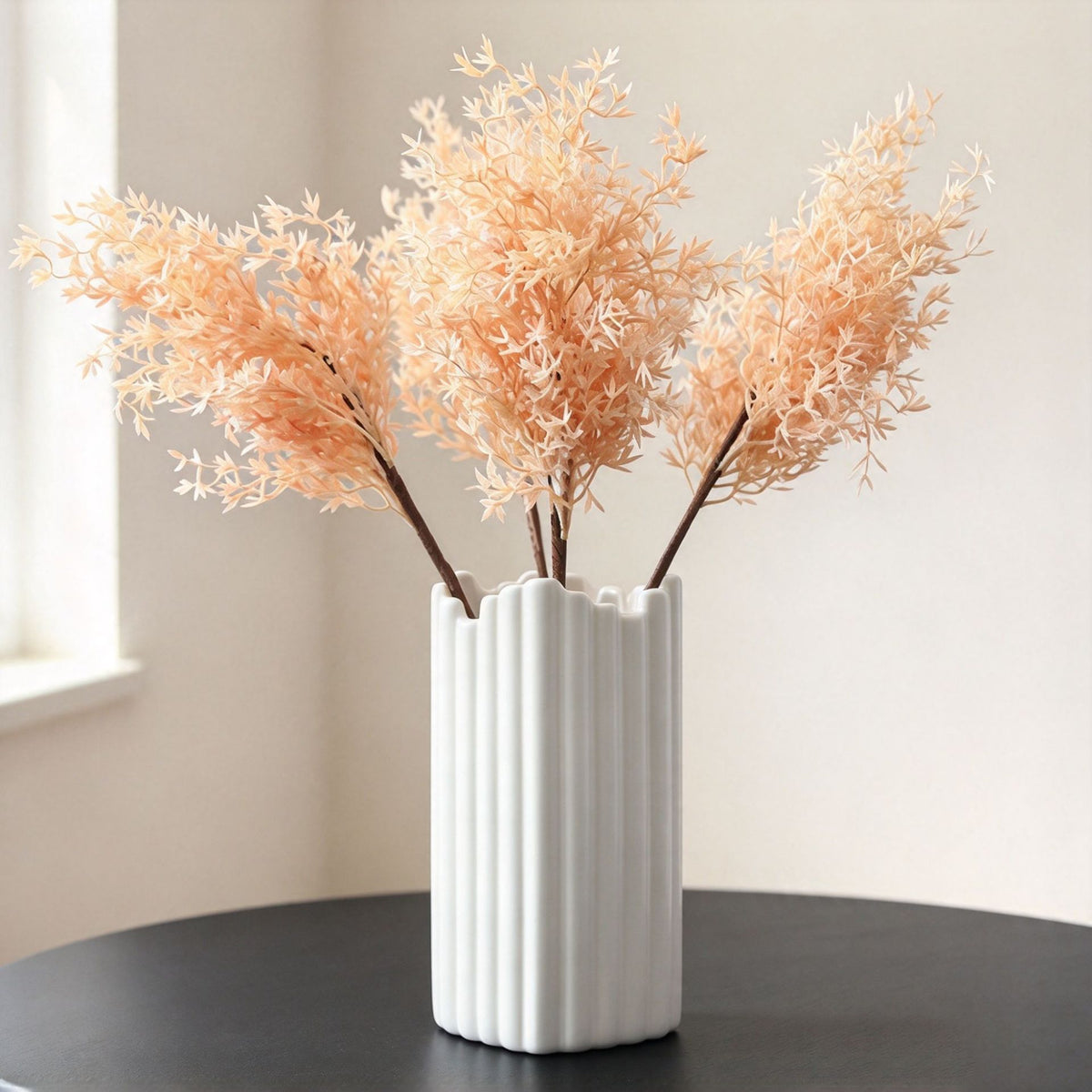 Künstlicher Raureif-Zweig Nebelorchidee, Kunstblumen-Busch aus Kunststoff, 54 cm, für Hochzeit, Hotel und Schaufenster