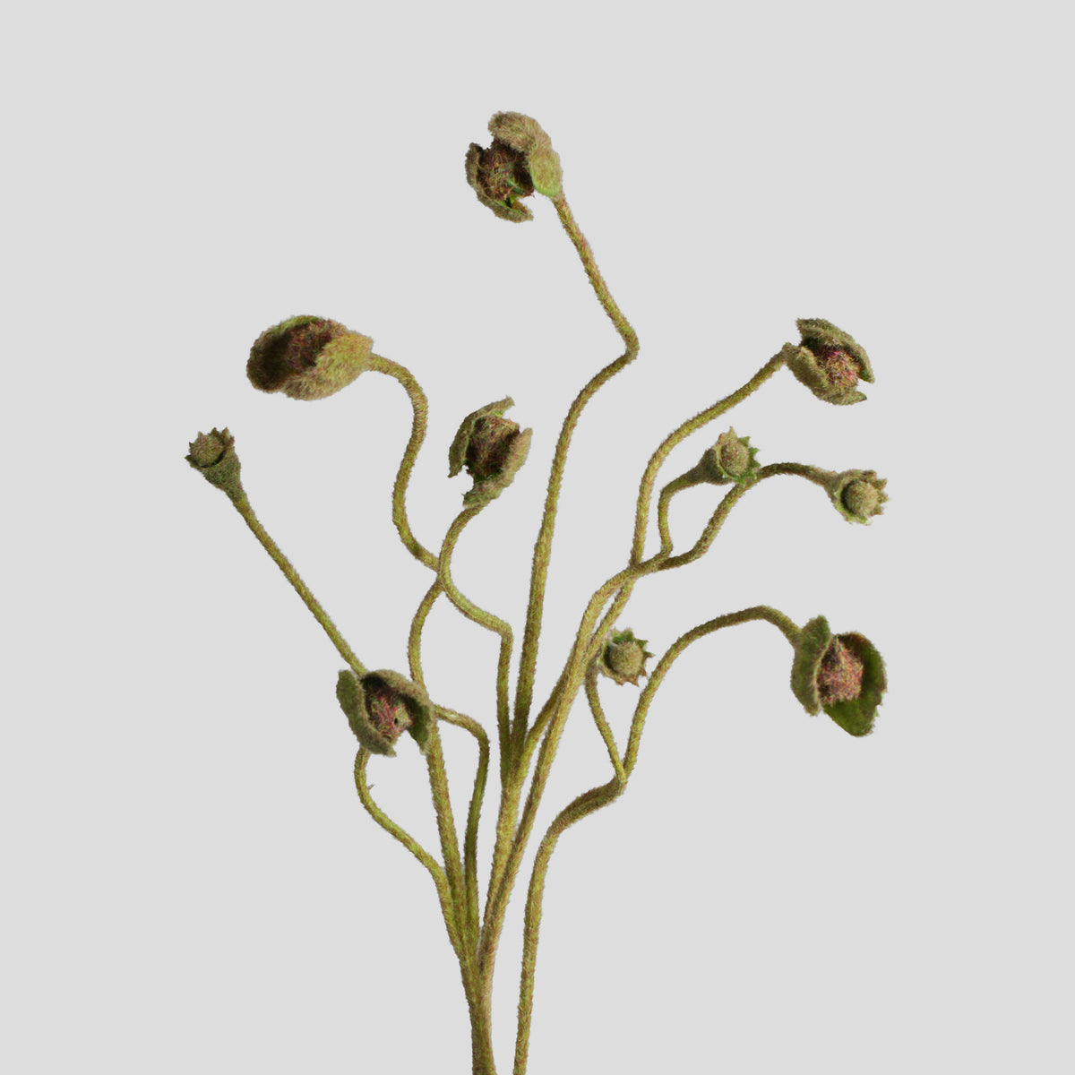 Künstliche Mohnblume, Mohnkapsel-Bündel mit mehreren Köpfen, Kunstseide-Stoff, Hochzeit, Hotel und Heimdeko