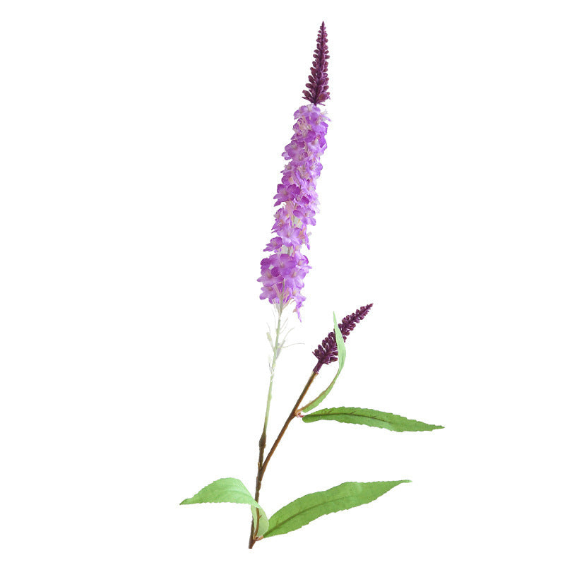 Künstliche Blumen, 1 Stängel mit 6 Blättern, Lavendel, Rittersporn & Katzenschwanzgras, 100 cm, für Hochzeitsdekoration, Ladenauslagen & Inneneinrichtung