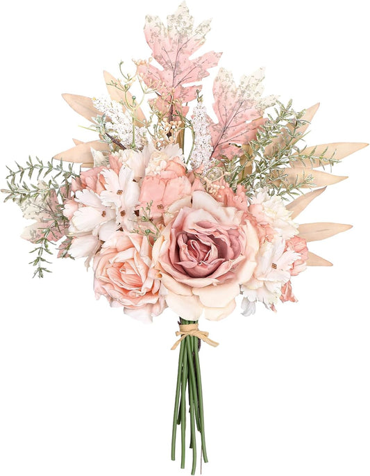 Hochwertiger Kunstblumenstrauß mit Grünen Dahlien – Natürlich Aussehende Kunstblumenarrangements für Hochzeitstische, Wohnzimmer & Bürodeko | Langlebig & Pflegeleicht