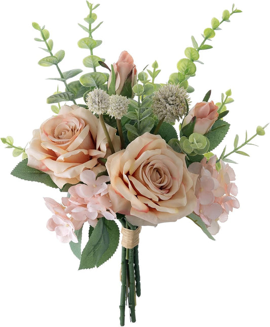 Premium Kunstblumenstrauß aus Seide – Natürlich Aussehende Florale Deko-Ideen für Hochzeitsdekoration, Wohnzimmer & Büroarrangements | Wetterfest & Langlebig