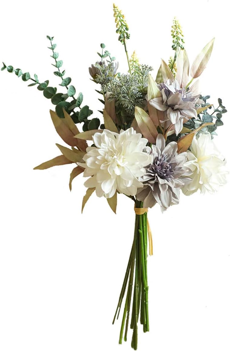 Premium Kunstblumenstrauß aus Seide – Natürlich Aussehende Florale Deko-Ideen für Hochzeitsdekoration, Wohnzimmer & Büroarrangements | Wetterfest & Langlebig