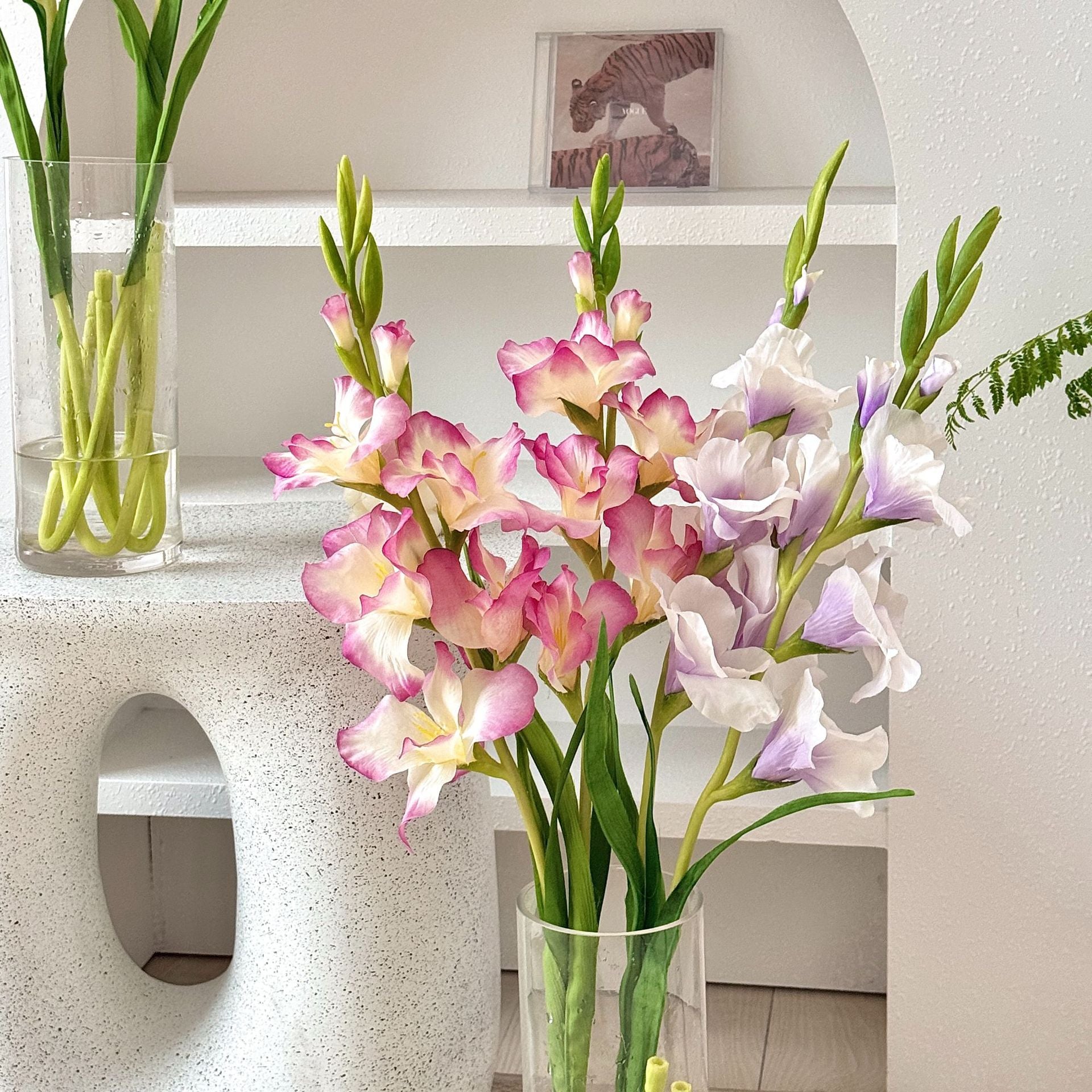 90 cm Real-Touch-Künstliche Gladiolen Für DIY-Blumenprojekte, Geschenke sowie Büro- und Hausdekoration