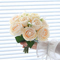 Großhandel: 26cm Kunst-Rosen-Bouquet, künstliches Blumenbündel für Hochzeiten, DIY-Hochzeitsdekoration