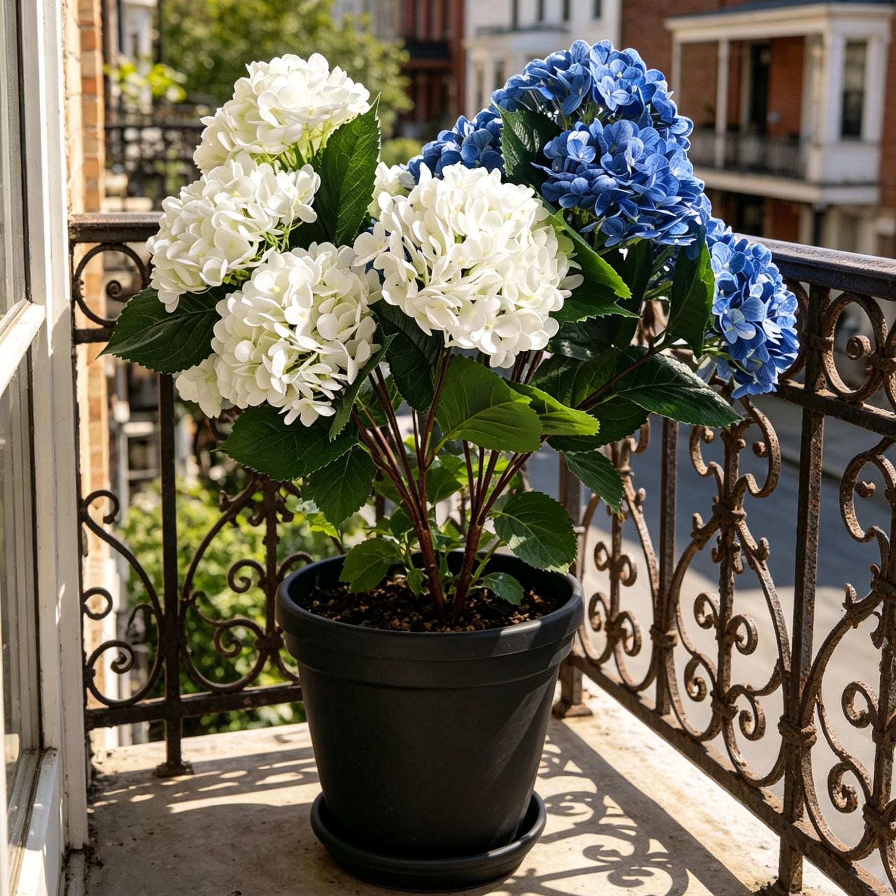 60cm Real Touch Hortensie UV-resistent – Künstliche Blume für Außenbereich