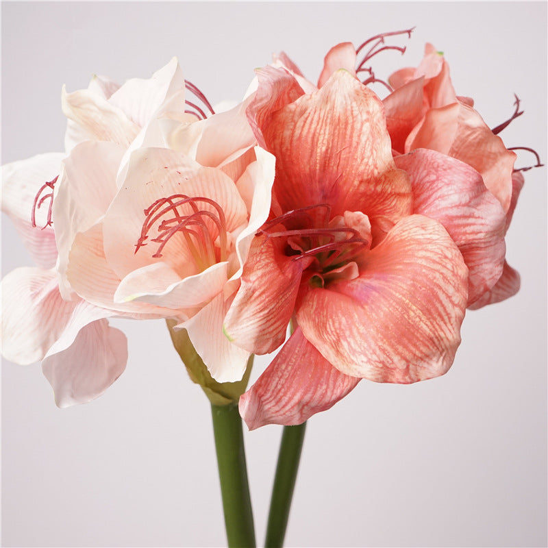 74 cm Weihnachts-Amaryllis mit Real Touch künstliche Christblume für festliche Dekoration