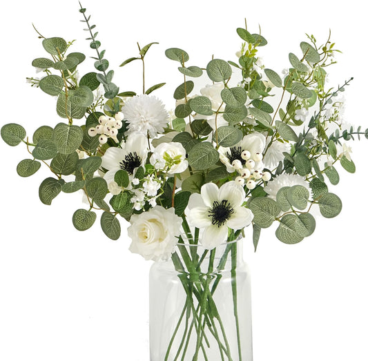 10er-Set Hochzeitstischdekoration aus Seide – Natürlich Aussehende Kunstblumensträuße für Brautbuketts, Tischarrangements & Wohnaccessoires | Pflegeleicht & Wetterfest