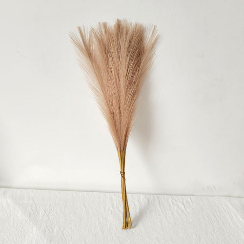 10 Stängel pro Bündel 55cm künstliches Pampasgras Schilf – Realistisches Kunstpflanzen für Arrangements, Home Decor, Wohnraumgestaltung & DIY-Dekoprojekte