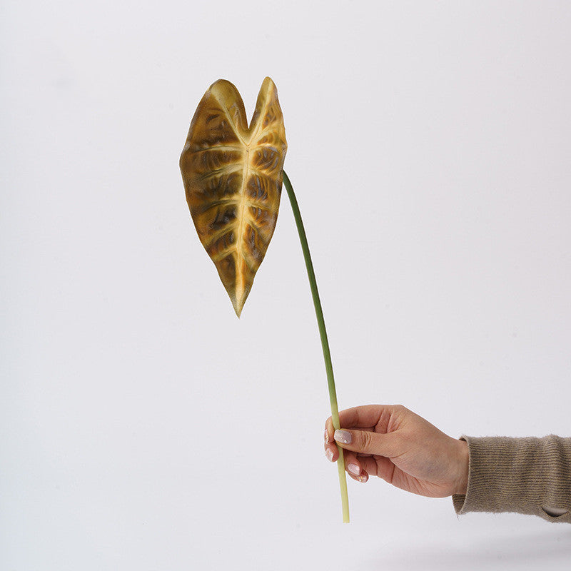 8 STK Künstliche Blätter Groß Künstlicher Aronstab 40 cm Lang Kunstzweige mit Blätter Kunstlaub Deko Blätter Grün Tropische Kunstblätter für Wohnzimmer Schlafzimmer Küche Büro Hotel Vase Deko
