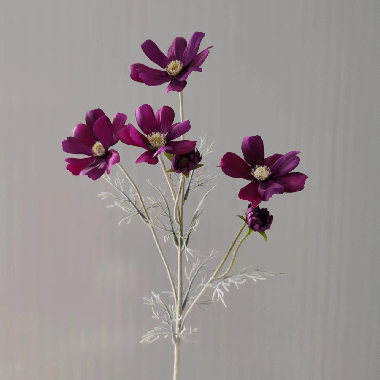 Gänseblümchen Stiel 60 cm, Künstlicher Kosmee Zweig aus Seide, Täuschend echte Kunstblume für Vase, Hochzeit, Gastronomie & Deko