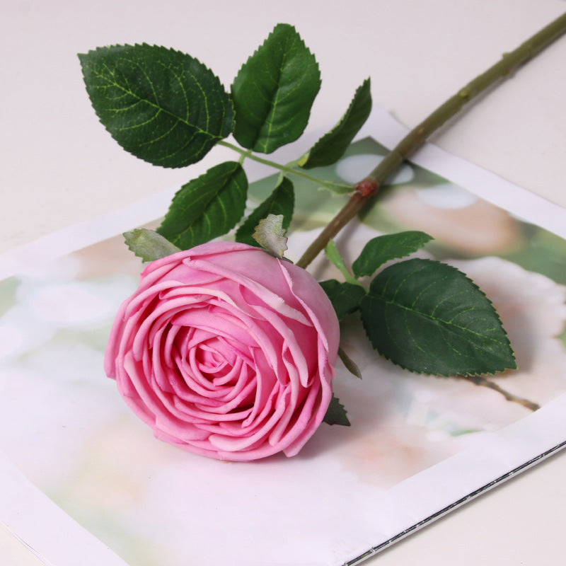 43 cm Echt-berührbare künstliche Rosen aus Latex – voll aufgeblüht für Zuhause-Dekoration