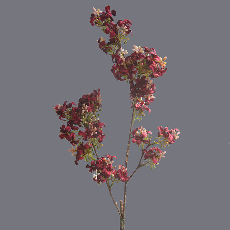 70 cm künstliche Fliederblüten in retro-herbstlichen Tönen