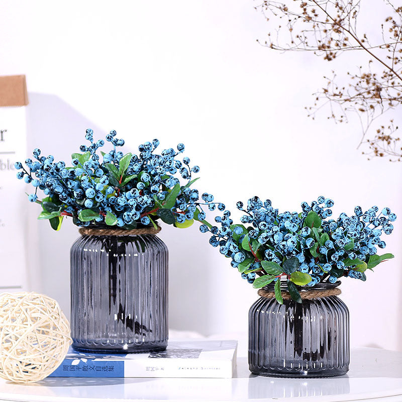 Künstliche Stechpalmenbeeren-Zweige | 28 cm | Schaumstoff | Weihnachts- & Herbstdeko | 6 Farben | Großhandel