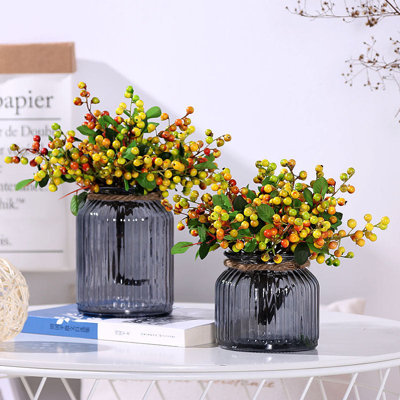 Künstliche Stechpalmenbeeren-Zweige | 28 cm | Schaumstoff | Weihnachts- & Herbstdeko | 6 Farben | Großhandel