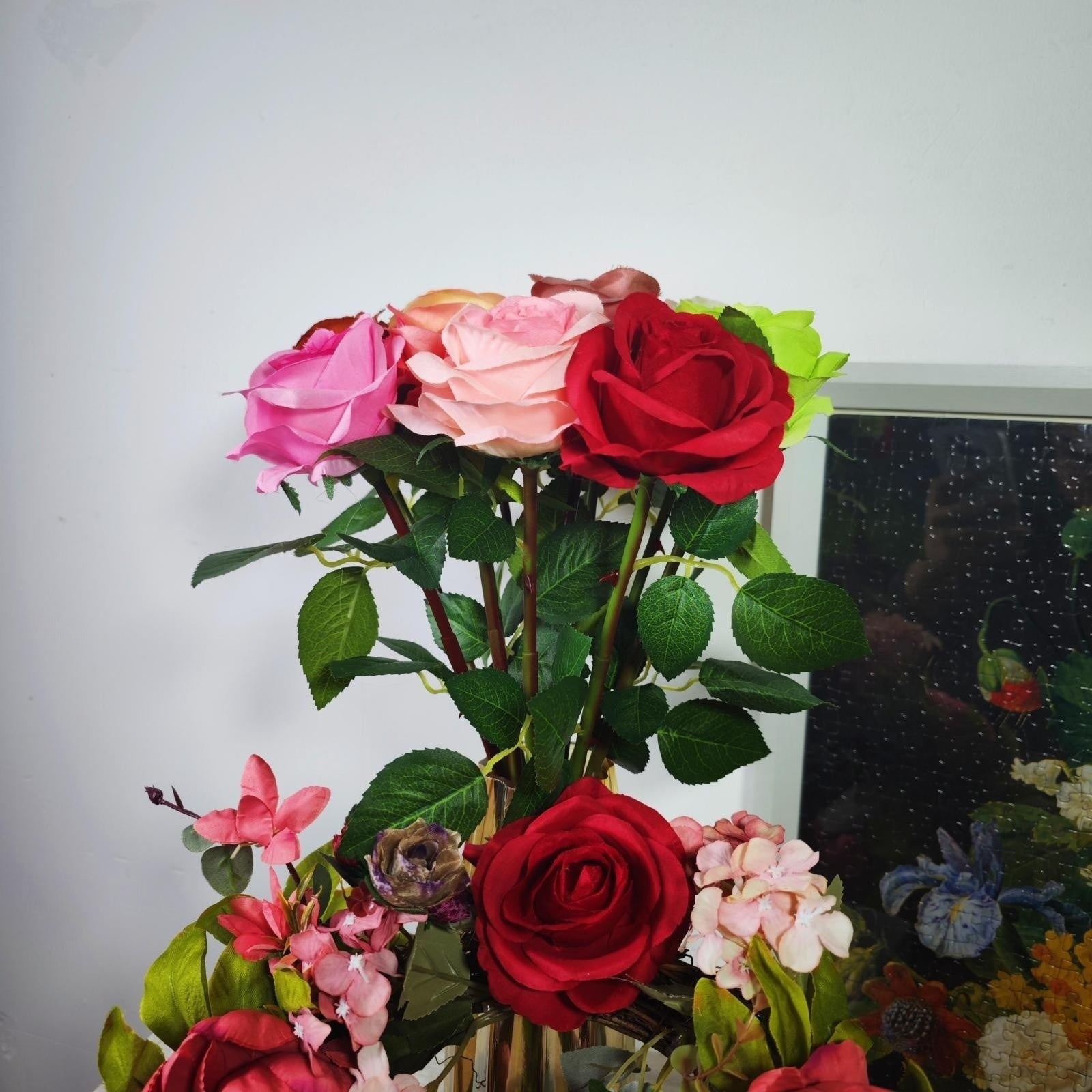 40 cm Künstliche Seidenrose | Silk Rose | Hochzeits- & Heimdekoration | 16 Farben