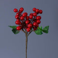Künstliche Stechpalmenbeeren-Zweige | 28 cm | Schaumstoff | Weihnachts- & Herbstdeko | 6 Farben | Großhandel