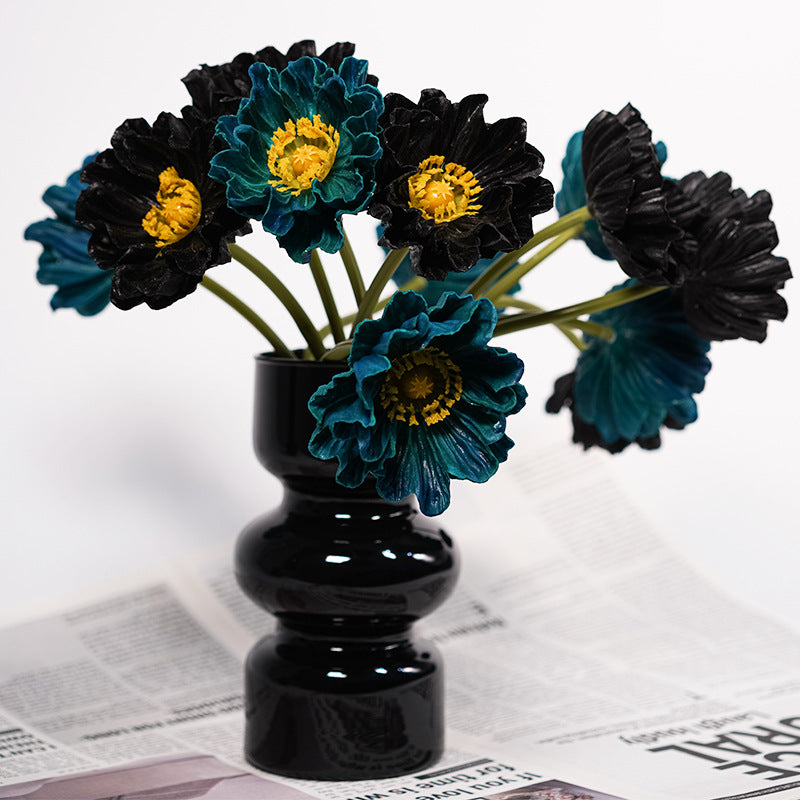 12 Stück 34 cm lange künstliche Mohnblumenstängel aus PU – mit echthaftem Touch