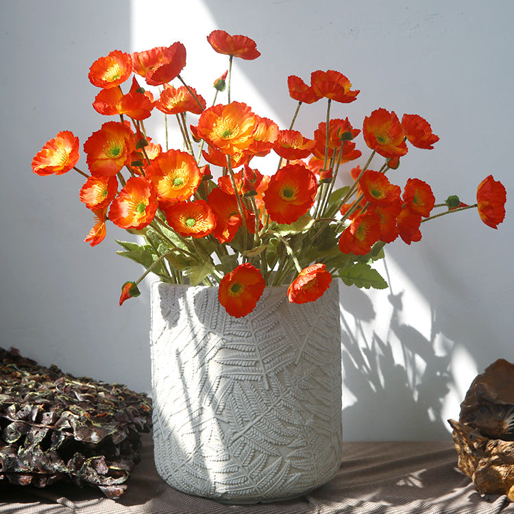 60 cm künstliche Mohnblüten für Gartendekoration