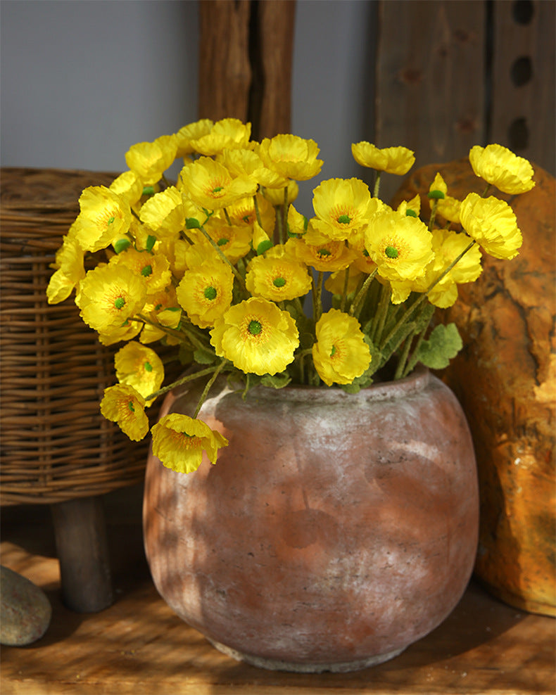 60 cm künstliche Mohnblüten für Gartendekoration